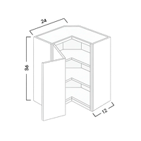 WALL PIE CUT CORNER CABINETS - SHAKER CARAMELO - cntcabinet