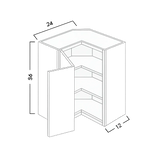 WALL PIE CUT CORNER CABINETS - SHAKER CARAMELO - cntcabinet
