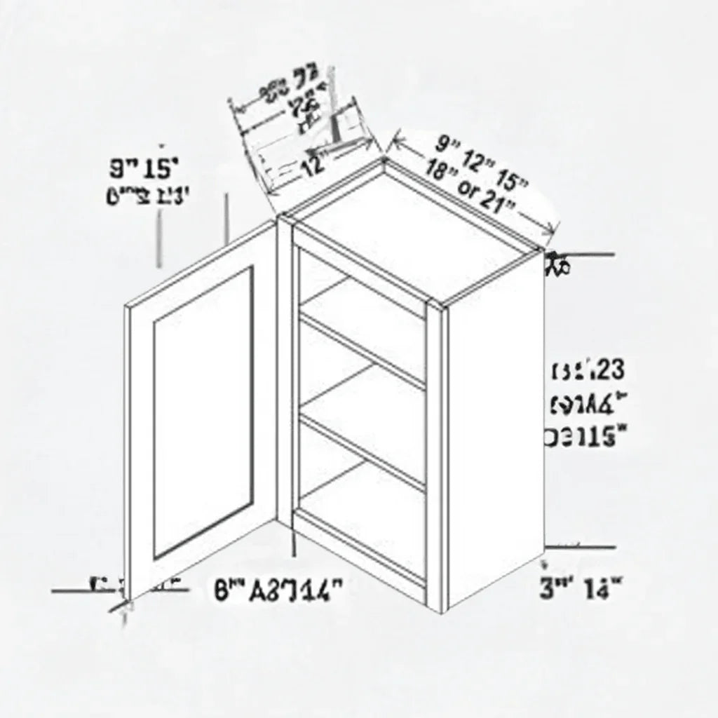 30" H SINGLE DOOR WALL CABINETS - SHAKER WHITE - cntcabinet