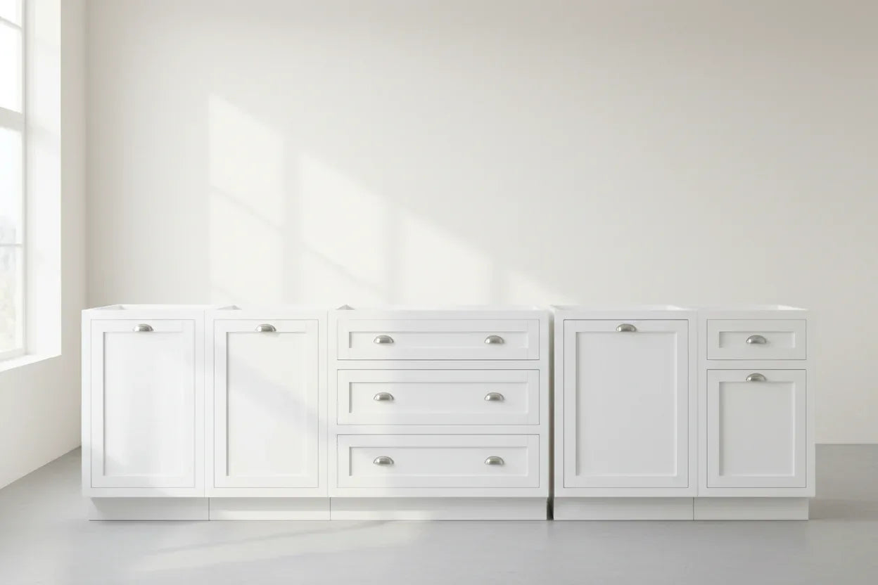 Shaker White - Base Cabinets - cntcabinet