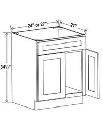 2 Doors 1 Dummy Drawer Vanity Sink Base Cabinet