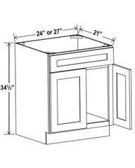 2 Doors 1 Dummy Drawer Vanity Sink Base Cabinet