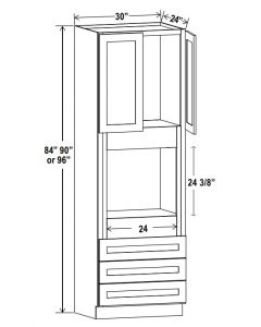 30" W Oven Pantry Cabinets