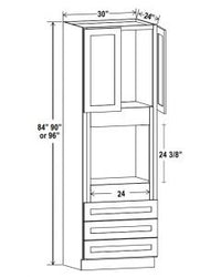 30" Wide Oven Pantry Cabinets