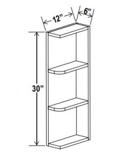 30" Wall Open End Shelf