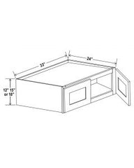 33"W Refrigerator Wall Cabinets With Double Doors 