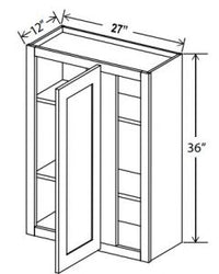 36"H Wall Blind Corner Cabinet  - Shaker White