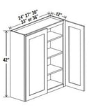 42"H Double Doors Wall Cabinets