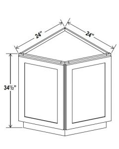 BASE END CABINET - SHAKER WHITE