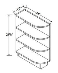 BASE END SHELF - SHAKER WHITE