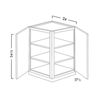 BASE RETURN ANGLE CABINET - SHAKER GRAY