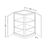 BASE RETURN ANGLE CABINET - SHAKER CARAMELO