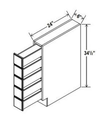 Base Spice Drawer - Shaker White