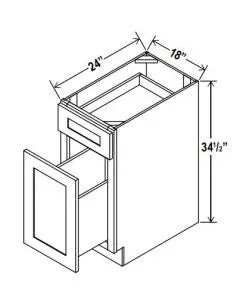 Base Waste Basket Cabinet - Shaker White - cntcabinet
