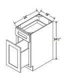 Base Waste Basket Cabinet - Shaker White - cntcabinet