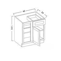 BLIND BASE CABINET - SHAKER GRAY