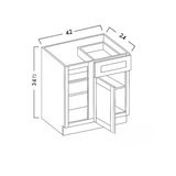 BLIND BASE CABINET - SHAKER CARAMELO