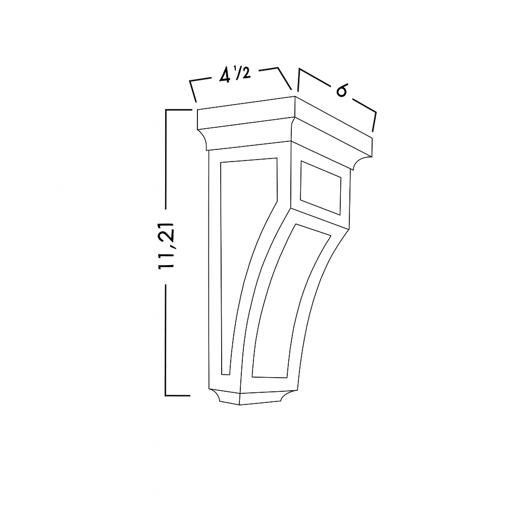 CORBELS -  SHAKER GRAY