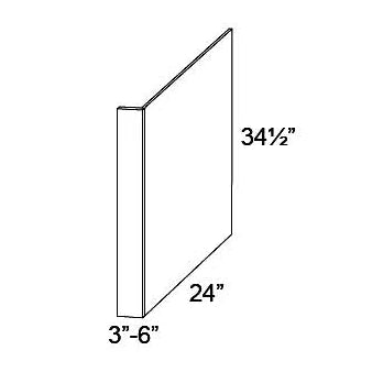 DISHWASHER RETURN PANEL - SHAKER WHITE