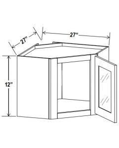 Diagonal Corner Wall Cabinet With Single Door