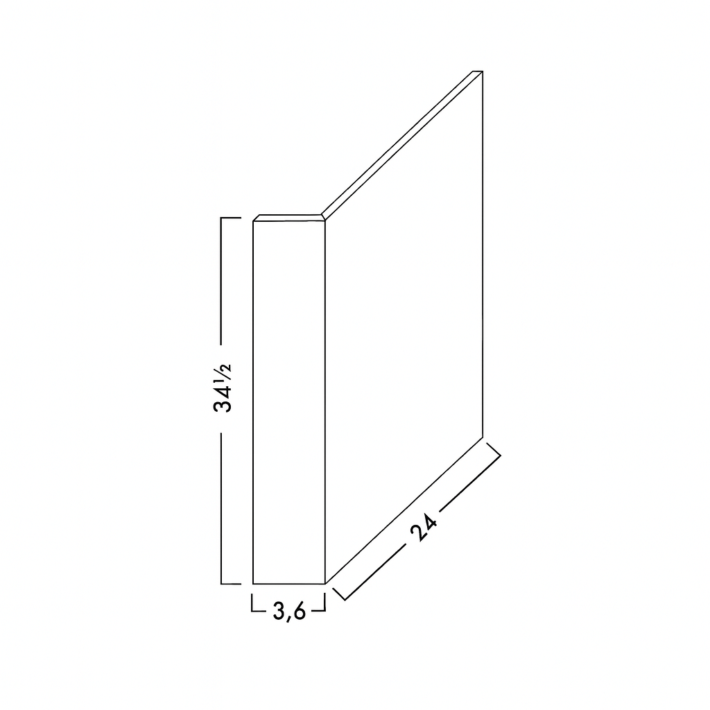 DISHWASHER RETURN PANEL -  SHAKER GRAY