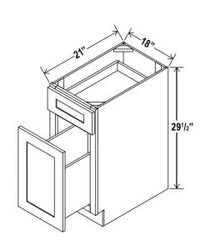 DOCUMENT FİLE BASE CABINET  - SHAKER WHITE