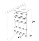 PULL OUT SPICE RACK WITHOUT CABINET - SHAKER WHITE - cntcabinet