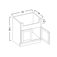 FARM SINK  BASE CABINET - SHAKER GRAY