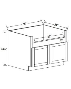 FARMHOUSE SINK BASE CABINET  - SHAKER WHITE