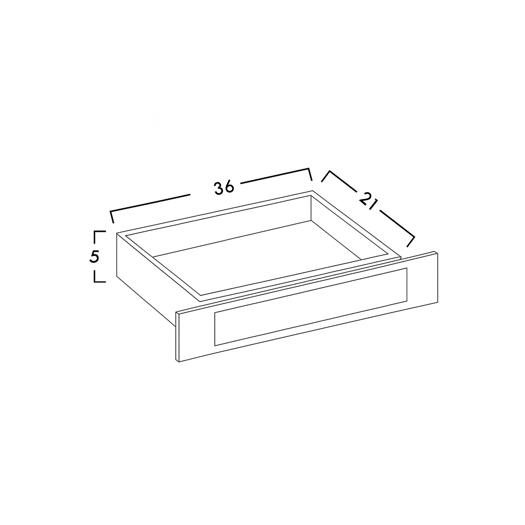 VANITY KNEE DRAWER -  SHAKER CARAMELO