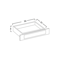 VANITY KNEE DRAWER -  SHAKER CARAMELO