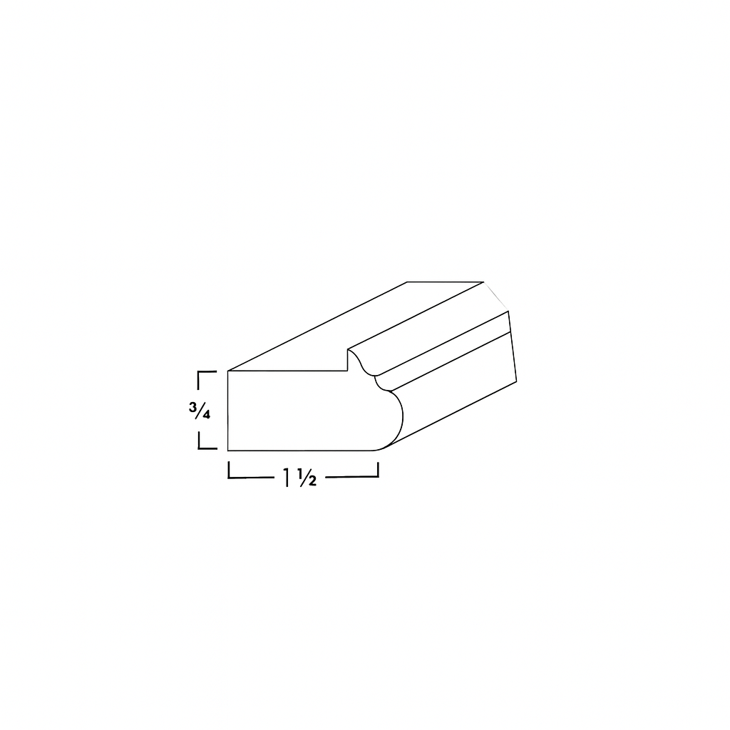 LIGHT RAIL MOLDING -  SHAKER GRAY