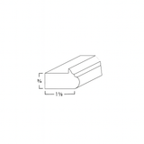 LIGHT RAIL MOLDING -  SHAKER GRAY