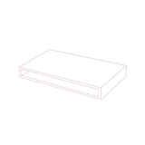 MAPLE FLOATING SHELF - SHAKER GRAY