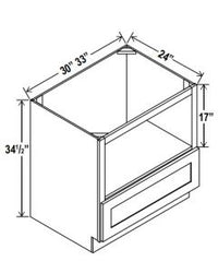 MICROWAVE BASE CABINET  - SHAKER WHITE