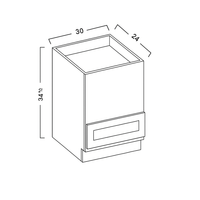 MICROWAVE BASE CABINET - SHAKER GRAY