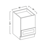 MICROWAVE BASE CABINET - SHAKER CARAMELO
