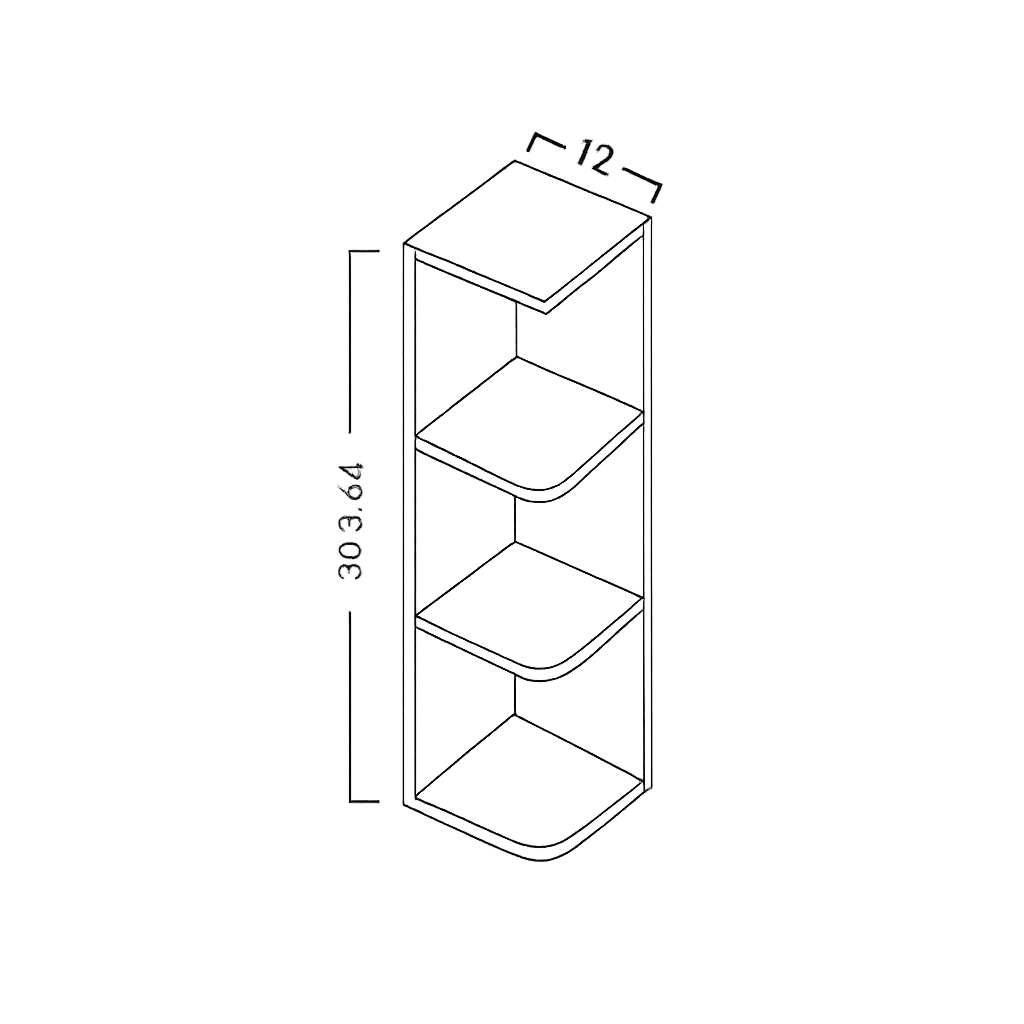OPEN END WALL END SHELF-  SHAKER CARAMELO