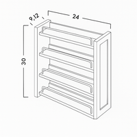 PULL OUT SPICE RACK (CABINET NOT INCLUDED) - SHAKER CARAMELO