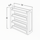 PULL OUT SPICE RACK (CABINET NOT INCLUDED) - SHAKER GRAY