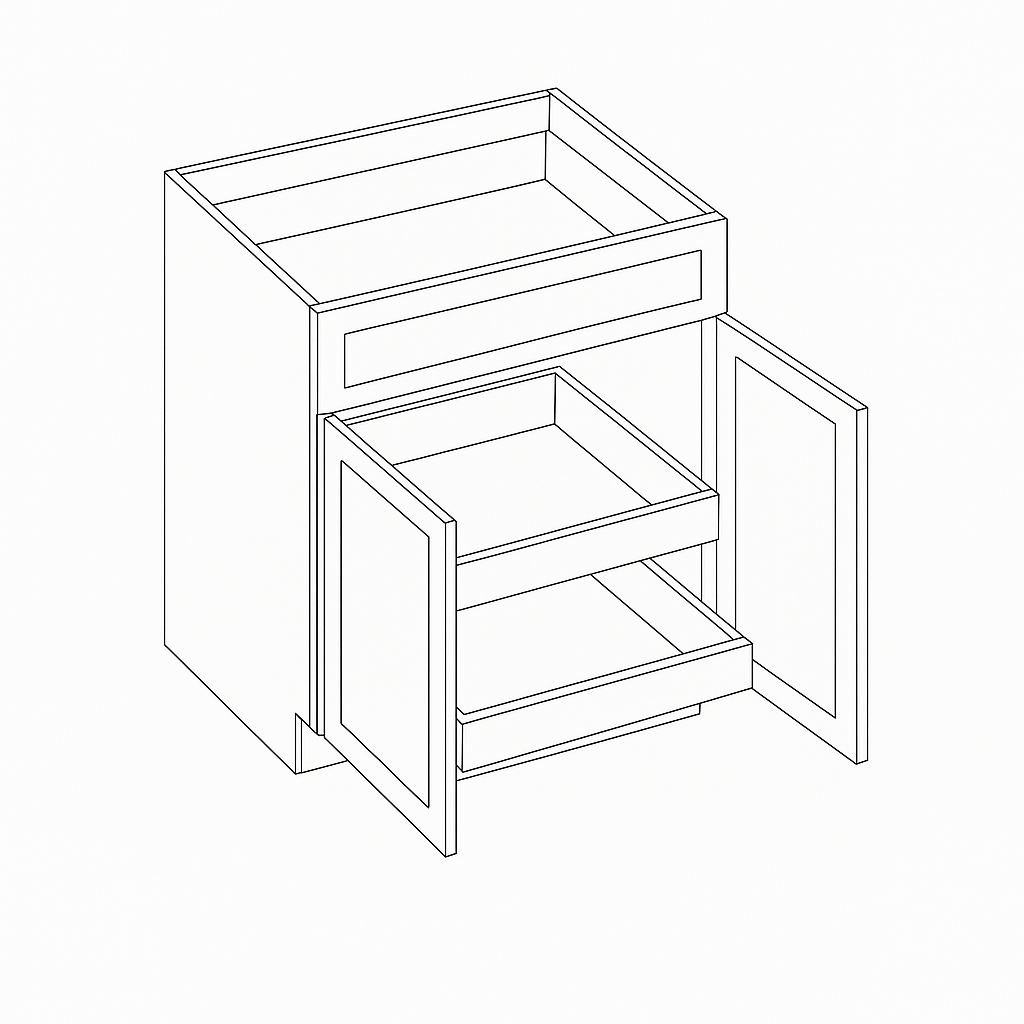 ROLL OUT TRAY- SHAKER GRAY
