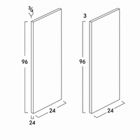 REFRIGERATOR END PANEL-  SHAKER GRAY