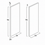 REFRIGERATOR END PANEL-  SHAKER CARAMELO