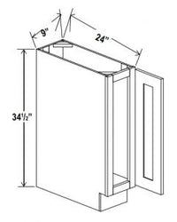 TRAY BASE CABINET  - SHAKER WHITE