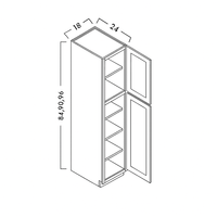 TALL PANTRY - SINGLE DOOR -  SHAKER GRAY