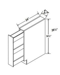Spice Pull Base Cabinet - Shaker White