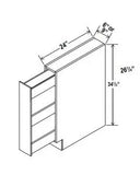 Spice Pull Base Cabinet - Shaker White - cntcabinet