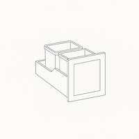 TRASH CAN PULL OUT (CABINET NOT INCLUDED) - SHAKER GRAY