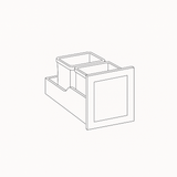 TRASH CAN PULL OUT (CABINET NOT INCLUDED) - SHAKER GRAY