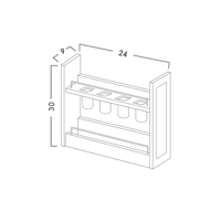 UTENSIL PULL OUT (CABINET NOT INCLUDED) - SHAKER GRAY